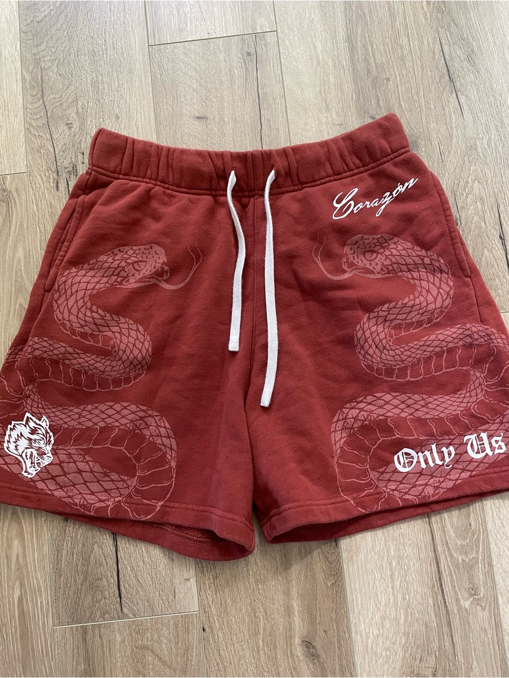 Darc Sport Wolves 595 of 1000 heavyweight 100% cotton sweat shorts M excellent
